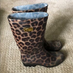 Guess leopard print rain boots